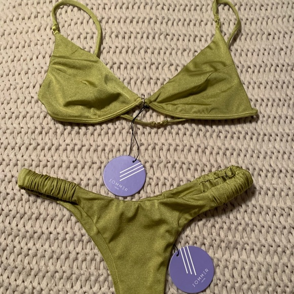 Sommer Swim green bikini - BOTTOMS ONLY - Picture 2 of 8